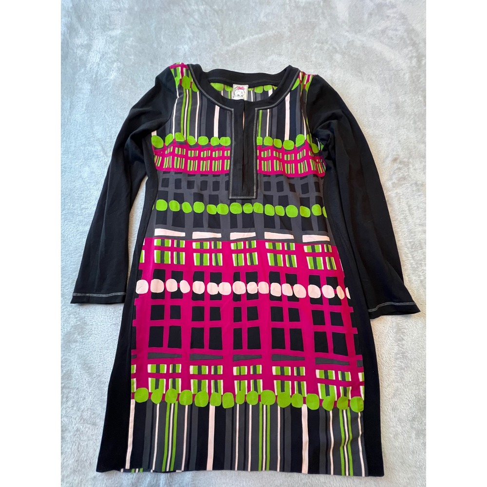 Yoana Baraschi Tunic Dress Women Large Multicolor Exc Geometric Print